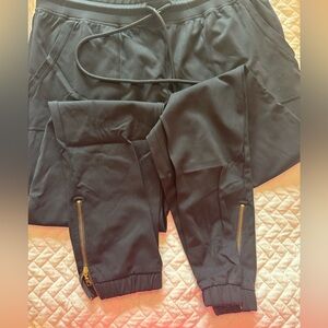 Zyia  BLACK joggers with zippers size medium